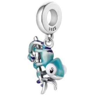 Charms kameleon zmieniający kolory srebro s925