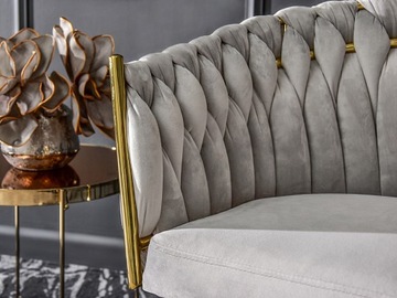 СТИЛЬНОЕ СТУЛ ROSA GREY GOLD GREY ROSA С ВЕЛЮРОВОЙ ПОКРЫТИЕМ