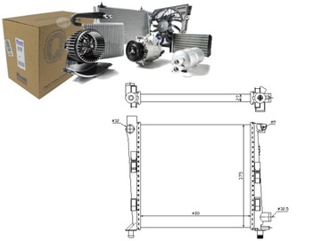 CHLADIČ MOTORU MERCEDES A (W168) 1.4/1.6 07.97-