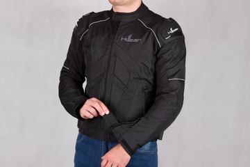 Мотоциклетная куртка HUSAR RAPID GP с горбом, черная, мужская + подшлемник