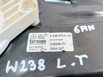 MERCEDES TŘÍDA E W238 ZVEDÁK OKNO ZADNÍ LEVÝ COUPE 18R.