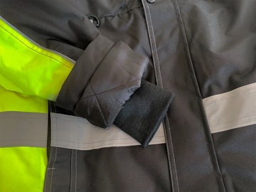 KURTKA ROBOCZA ZIMOWA OCIEPLANA ODBLASKOWA KAPTUR PRZECIWDESZCZOWA ROZ.3XL