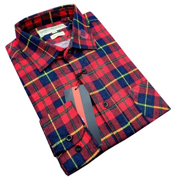 Koszula męska flanelowa flanela w kratę 39/40