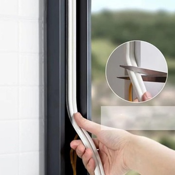 УПЛОТНИТЕЛЬ ДВЕРИ ПРОКЛАДКА САМОКЛЕЙКАЯ УПЛОТНИТЕЛЬНАЯ ЛЕНТА 20М БЕЛАЯ