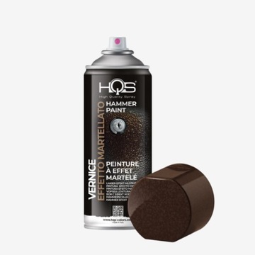 HQS SPRAY LAKIER FARBA Z EFEKTEM MŁOTKOWANIA 400ML MŁOTKOWY BRĄZOWY RAL8017