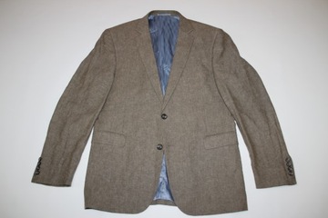 DRESSMANN*BRĄZOWA LNIANA MARYNARKA CASUAL*50