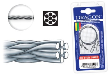 1x7 STEEL GUARD 11kg/15cm Dragon Przypon 2szt