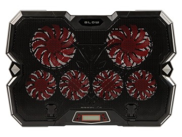 PODSTAWKA PODKŁADKA CHŁODZĄCA REGULOWANA 9-17'' LED RGB 2x USB POD LAPTOPA
