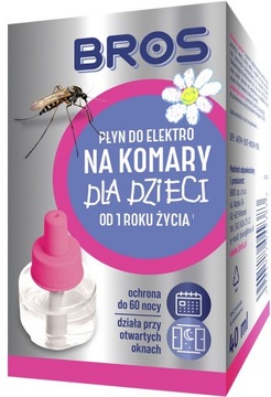 BROS Elektro PŁYN na Komary dla Dzieci ZAPAS