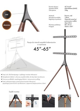 Крепление для телевизора/подставка для ЖК-дисплея AXE Technology ARTO 46-65