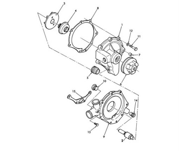 Водяной насос New Holland TX32 TX34 82847749 CNH