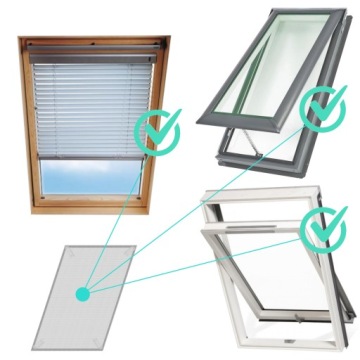 УНИВЕРСАЛЬНАЯ, регулируемая москитная сетка для мансардного окна.