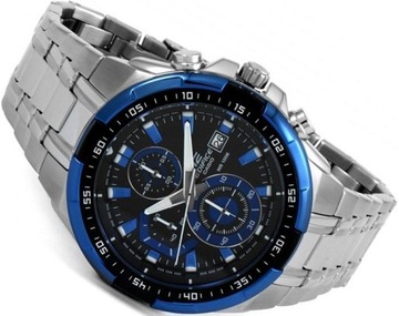 ZEGAREK MĘSKI CASIO EDIFICE EFR-539D-1A2 STALOWY CHRONO WODOSZCZELNY 50mm