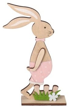 ZAJĄC ZAJĄCZEK WIELKANOCNY DREWNIANY OZDOBA FIGURKA