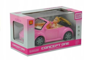 РОЗОВЫЙ КАБРИОЛЕТ БИТЫЙ АВТОМОБИЛЬ ДЛЯ КУКЛ МАШИНКА