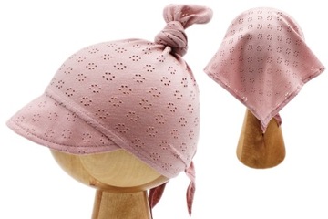 CHUSTECZKA DZIECIĘCA NA GŁOWĘ Z DASZKIEM BAWEŁNIANA DLA DZIECKA NA LATO