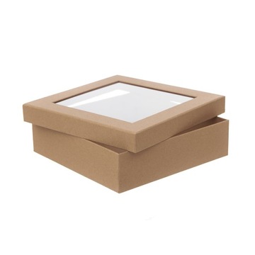 PUDEŁKO TEKTUROWE Z OKNEM 23,5x23,50x6,5cm dpCraft