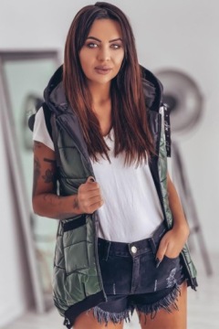 Безрукавка стеганая с капюшоном, S 36