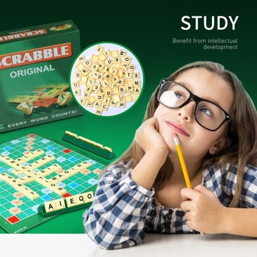 Настольная игра «Скраббл» — словесная игра для взрослых и детей от 10 лет.