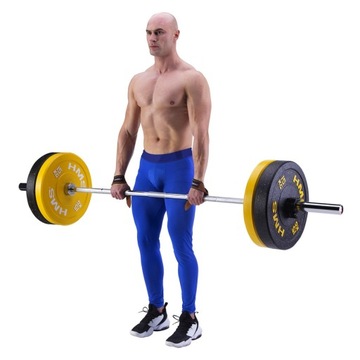 Тренировочные ремни HMS и кожаные ручки для упражнений становой тяги