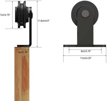 Комплект фурнитуры для одной двери QINAIXQM (889)