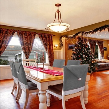 ПОКРЫТИЕ НА СТУЛ С РОЖДЕСТВЕНСКОЙ ШЛЯПОЙ КЛАУСА