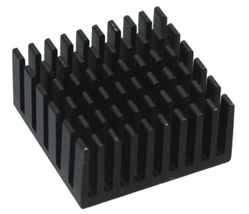 Radiator aluminiowy 25x25x12mm czarny