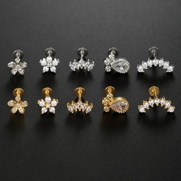 Неокисляемый пирсинг для женщин, хрустальные подвески для губ