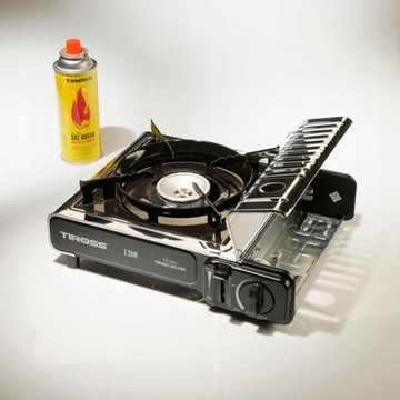 ТУРИСТИЧЕСКАЯ ГАЗОВАЯ ПЛИТА 2,2кВт ТИРОСС + 4 газа