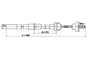 ТРОС СЦЕПЛЕНИЯ VW GOLF II JETTA II 1.0/1.3 08.83-1