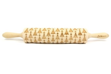 Wałek grawerowany wzór CHOINKI, duży