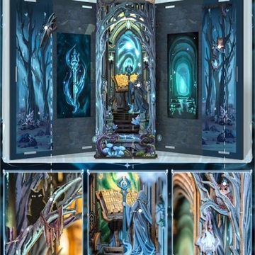 Miniaturowy domek Book Nook Wrota magii CuteBee Czarodziej Magia