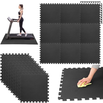 MATA NA PODŁOGĘ PUZZLE POD SPRZĘT DO ĆWICZEŃ TRENINGOWA PUZZLE 60x60x1cm