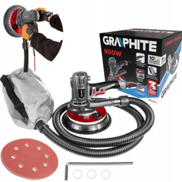 GRAPHITE SZLIFIERKA DO GIPSU 900W 180MM LED 59G263