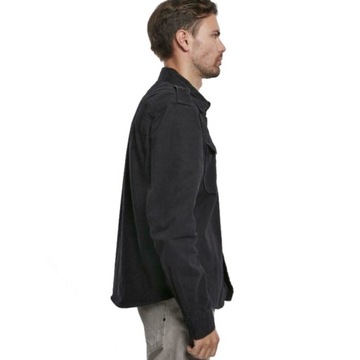 Košeľa s dlhým rukávom BRANDIT Vintage Shirt Čierna L