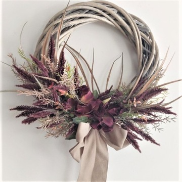 БОРДОВЫЙ уникальный венок на дверь 30-35см Antadio