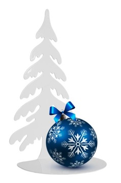 CHOINKA z metalu OZDOBA ŚWIĄTECZNA dekoracja 30cm biała