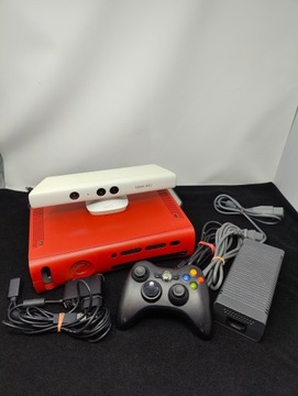 Konsola Microsoft Xbox 360 RGH 500Gb czerwony KINECT, ORYGINALNE PAD z012