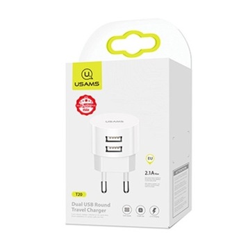 Настенное зарядное устройство T20, 2 кабеля USB 2.1A USB-C