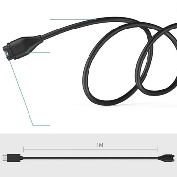 Зарядный кабель для Garmin USB-C 100см, гибкий, универсальный