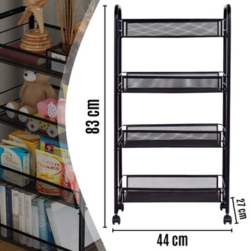 МОБИЛЬНАЯ КУХОННАЯ ПОЛКА ОФИСНЫЙ СТОЛ НА КОЛЕСАХ ФРУКТЫ ОВОЩИ ТЕЛЕЖКА-ЛОФТ