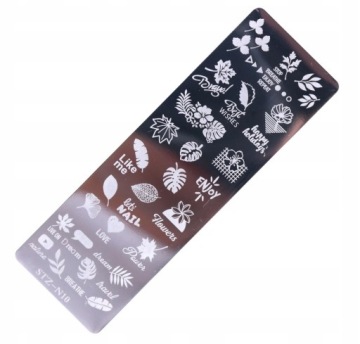 BLASZKA PŁYTKA DO STEMPLI ZDOBIENIA PAZNOKCI STZ10