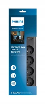 Listwa przeciwprzepięciowa Philips 2m 8gniazd PowerBlocker