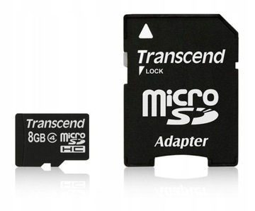 TRANSCEND 8 GB micro SD microSD SDHC Class 4 +a SD