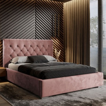 Łóżko tapicerowane GLAMOUR guziki POJEMNIK 160x200
