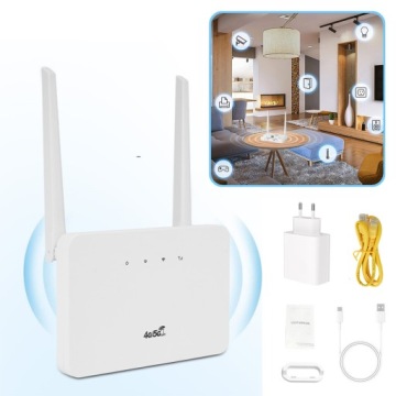 4G Lte Router, Bezdrátový Router 300 Mbps, 4G Sim Modem, 2 X Anténa
