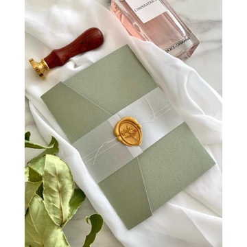 Приглашения на свадьбу в стиле бохо в деревенском стиле GREEN LEAVES