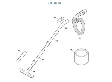 Поворотная ручка пылесоса BOSCH GAS15PS 100