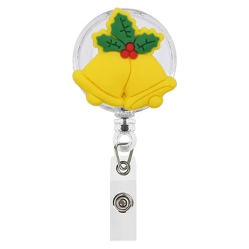 1 PCS Christmas Tree Ball Snow Man Santa Claus Retractable Pull Badge Reel