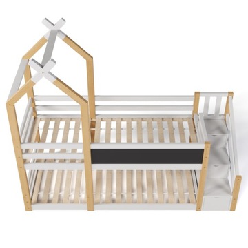 Кровать-чердак Treehouse детская 90 х 200 см*2 белый